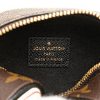 Louis Vuitton Monogram Portemonnaie Cube Pouch M80231 Brown PVC Leather