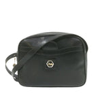 CELINE Horse Carriage Macadam Shoulder Bag Leather Black  am1005g