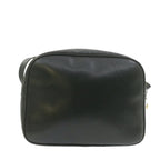 CELINE Horse Carriage Macadam Shoulder Bag Leather Black  am1005g