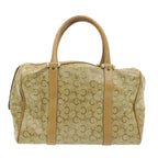 CELINE C Macadam Horse Carriage Hand Bag PVC Leather Beige Auth am177g