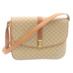 CELINE Macadam Canvas Shoulder Bag PVC Leather Beige  am2173g