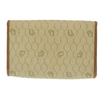 CHRISTIAN DIOR Honeycomb Chain Shoulder Bag Canvas Beige Auth am2250g
