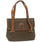CELINE Macadam Canvas 2Way Shoulder Hand Bag PVC Leather Brown  am2277g