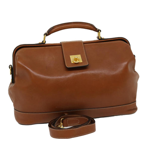 CELINE Hand Bag Leather 2way Brown  am2746g