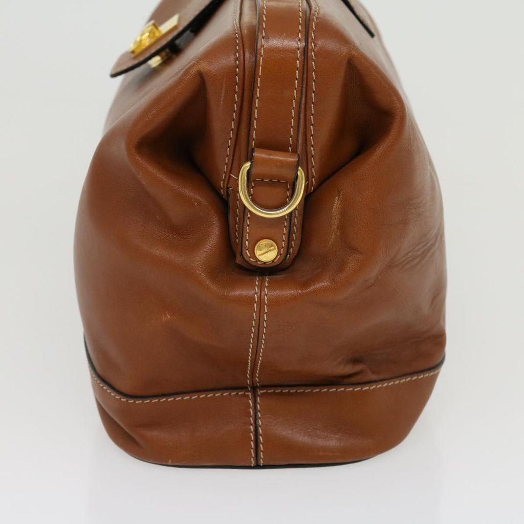 CELINE Hand Bag Leather 2way Brown  am2746g
