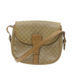 CELINE Macadam Canvas Shoulder Bag Beige PVC Leather  am612g