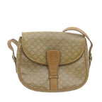 CELINE Macadam Canvas Shoulder Bag Beige PVC Leather  am612g