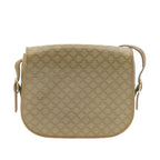 CELINE Macadam Canvas Shoulder Bag Beige PVC Leather  am612g