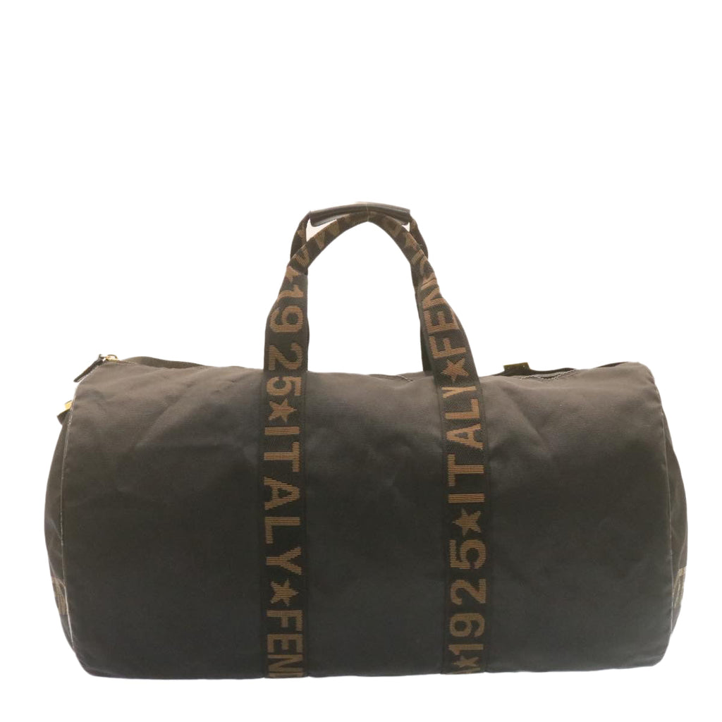 FENDI Boston Bag Nylon 2Way Black  am998g