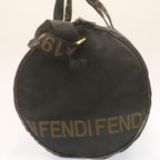 FENDI Boston Bag Nylon 2Way Black Auth am998g