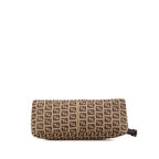 Fendi Zucchino Canvas Leather Handbag 8BR267