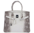 Hermes Birkin 30 Bag Diamond Himalayan Himalaya Handmade Blanc Crocodile White Gold Hardware