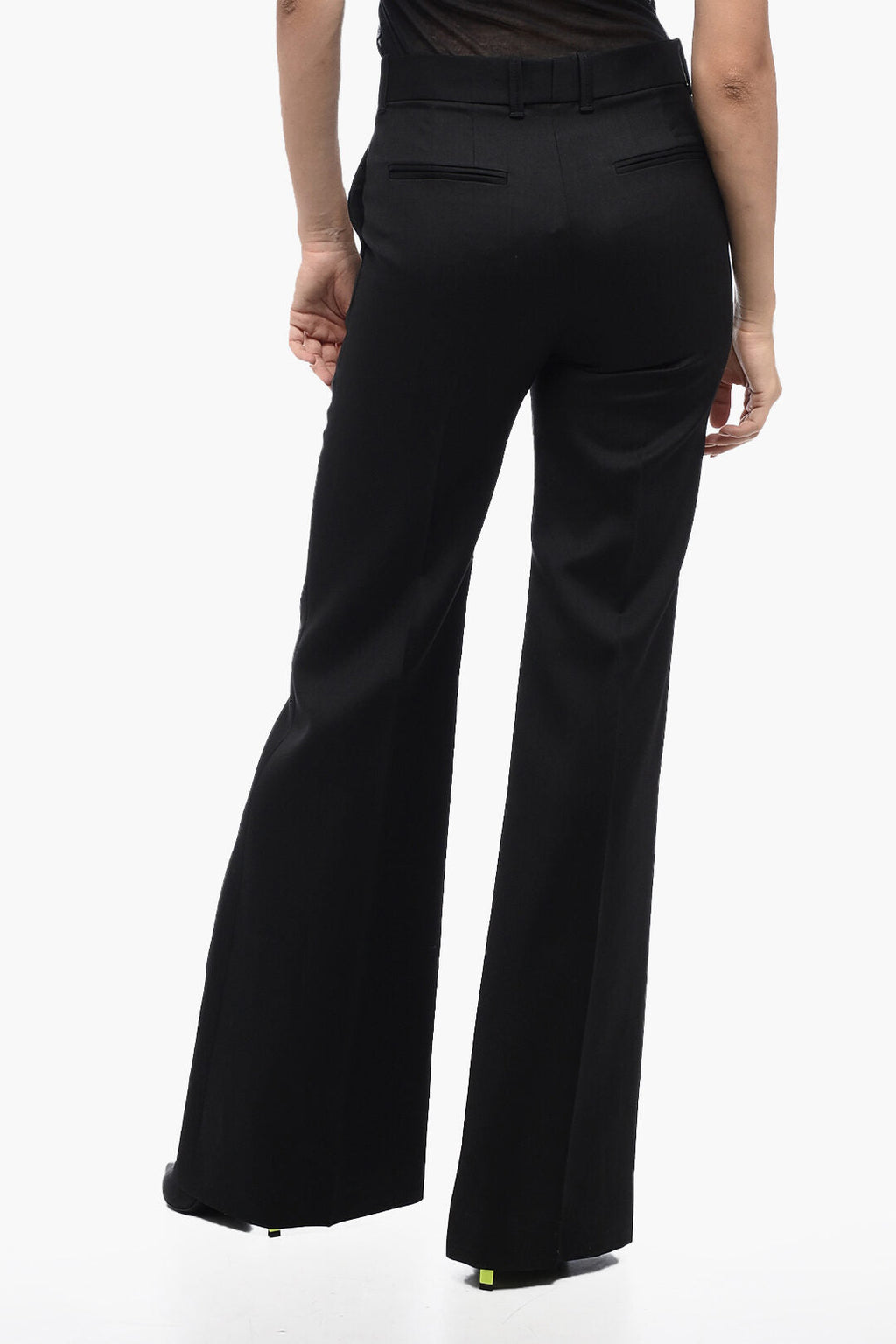 Chloe High-Waisted Flare-Fit Wool Pants