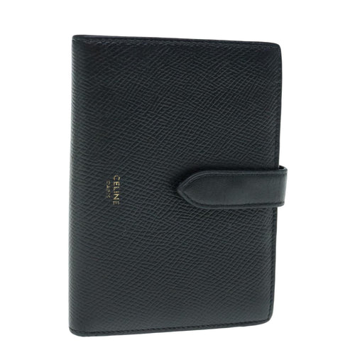 CELINE Wallet Leather Black  hk1002