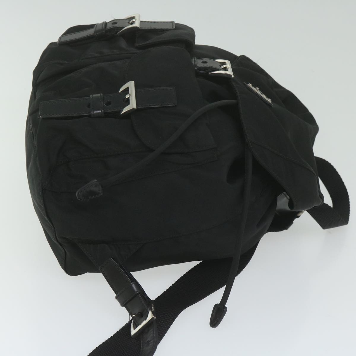 PRADA Backpack Nylon Black  hk1023