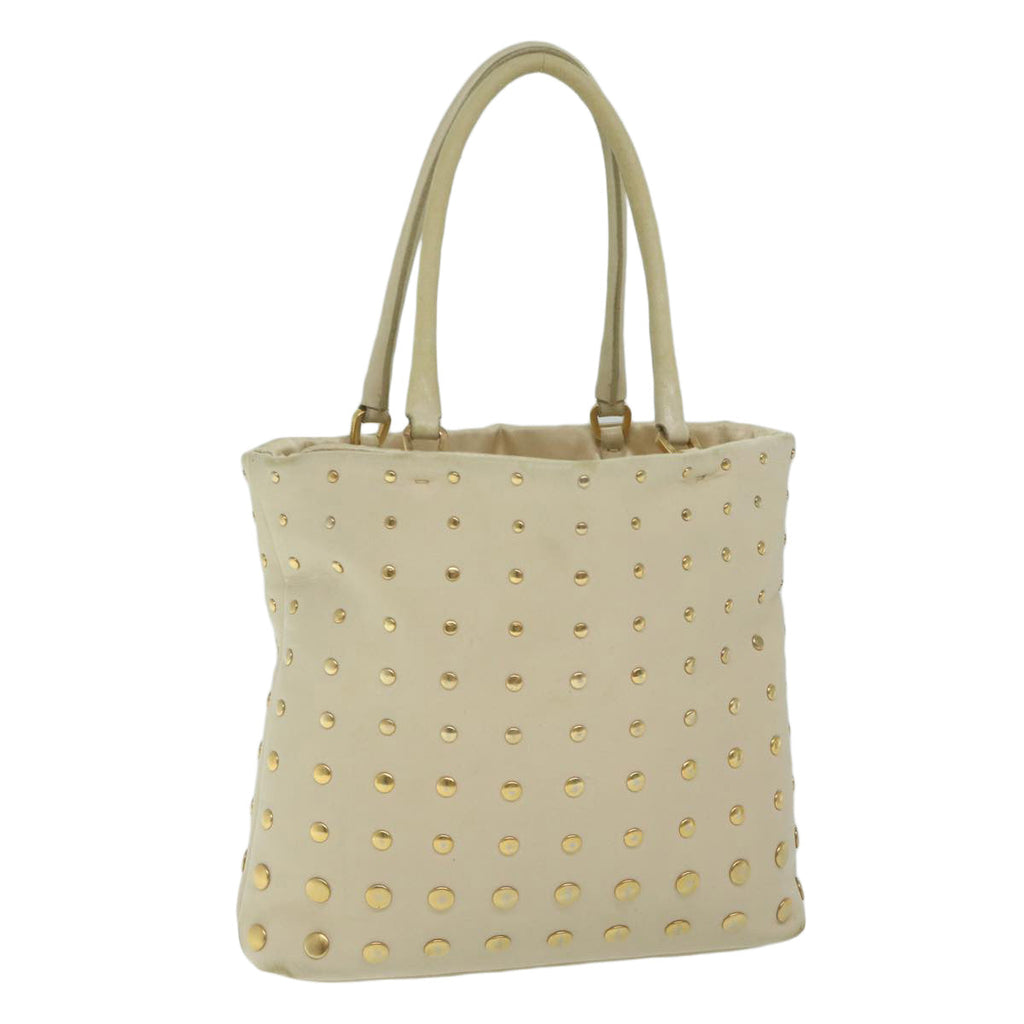 PRADA Hand Bag Leather Beige  hk1025