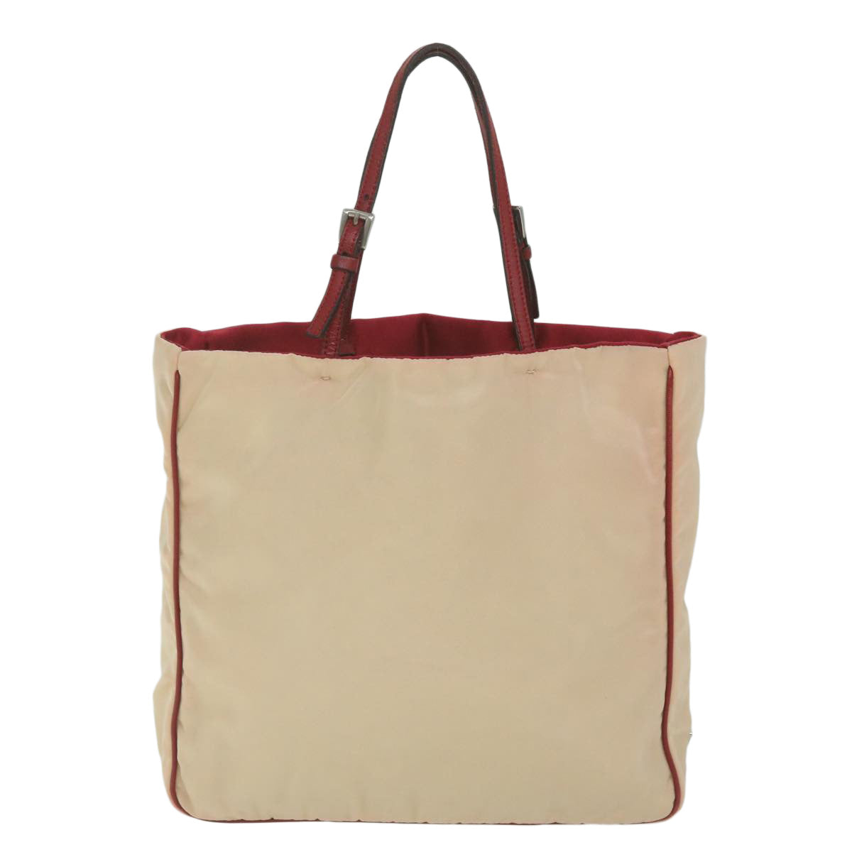 PRADA Hand Bag Nylon Beige  hk1027
