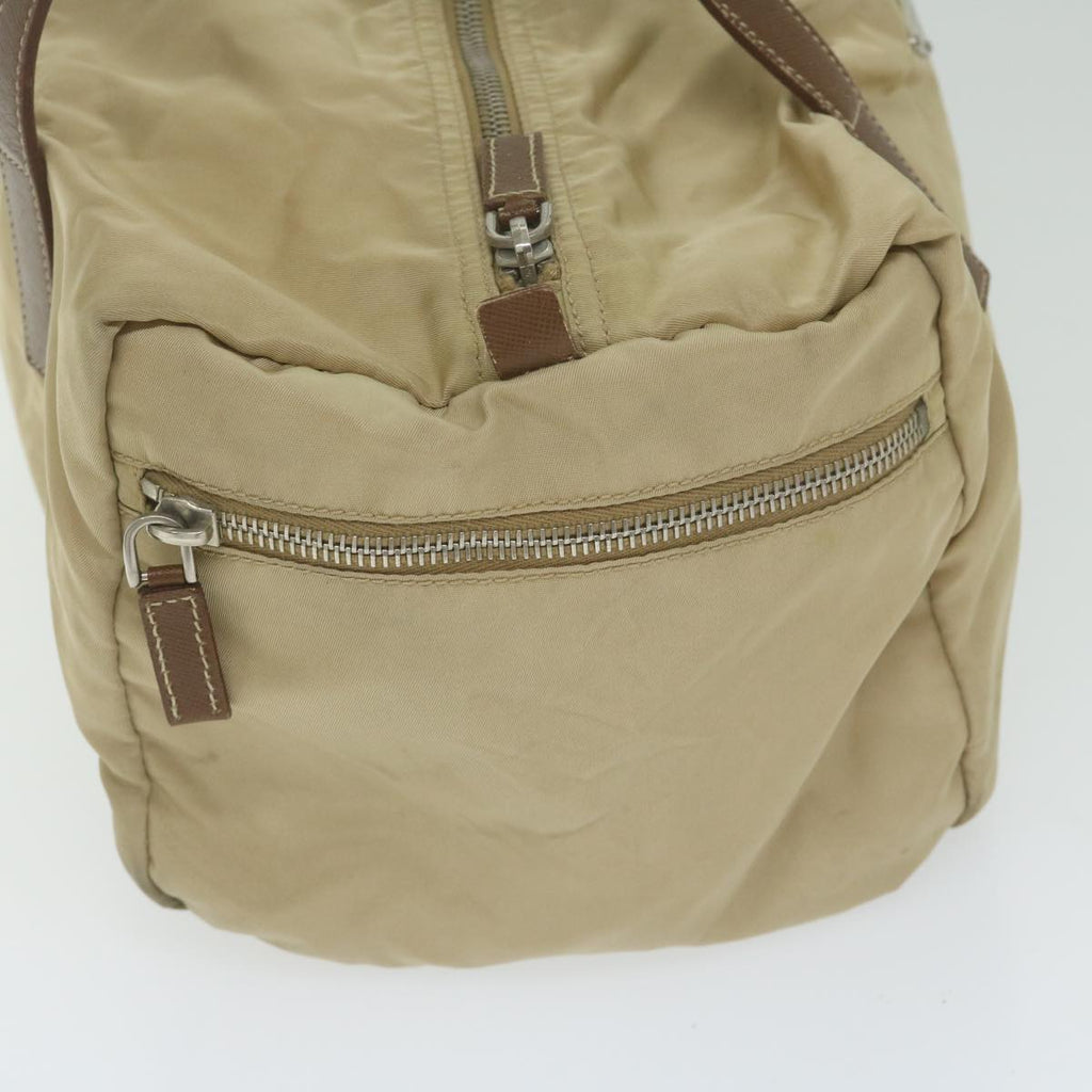 PRADA Hand Bag Nylon Beige  hk1030