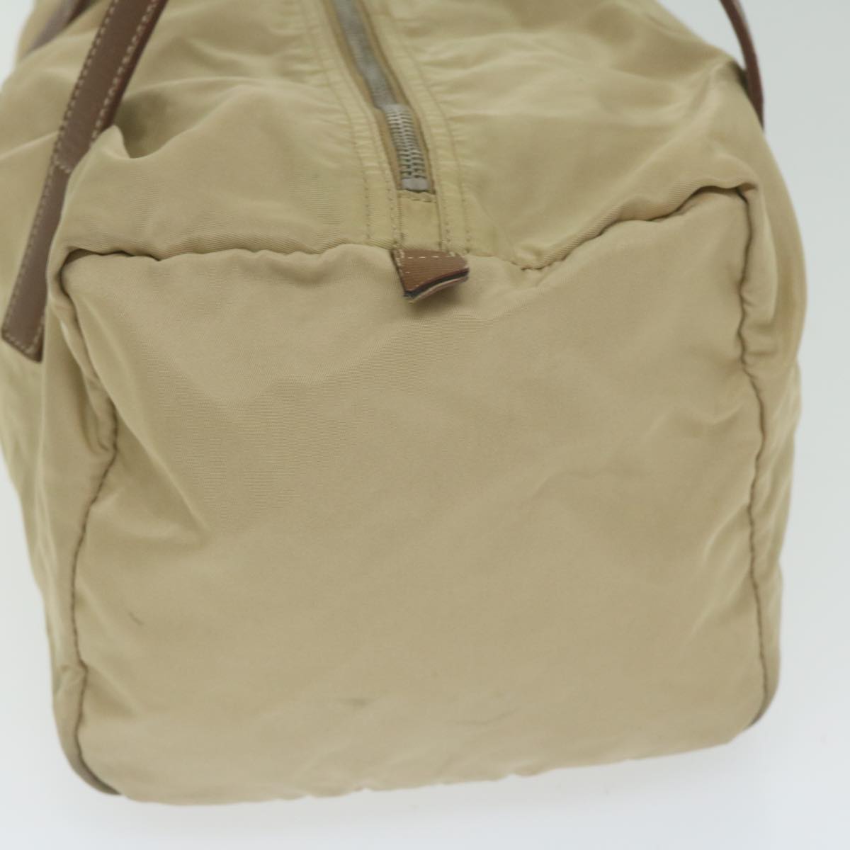 PRADA Hand Bag Nylon Beige  hk1030