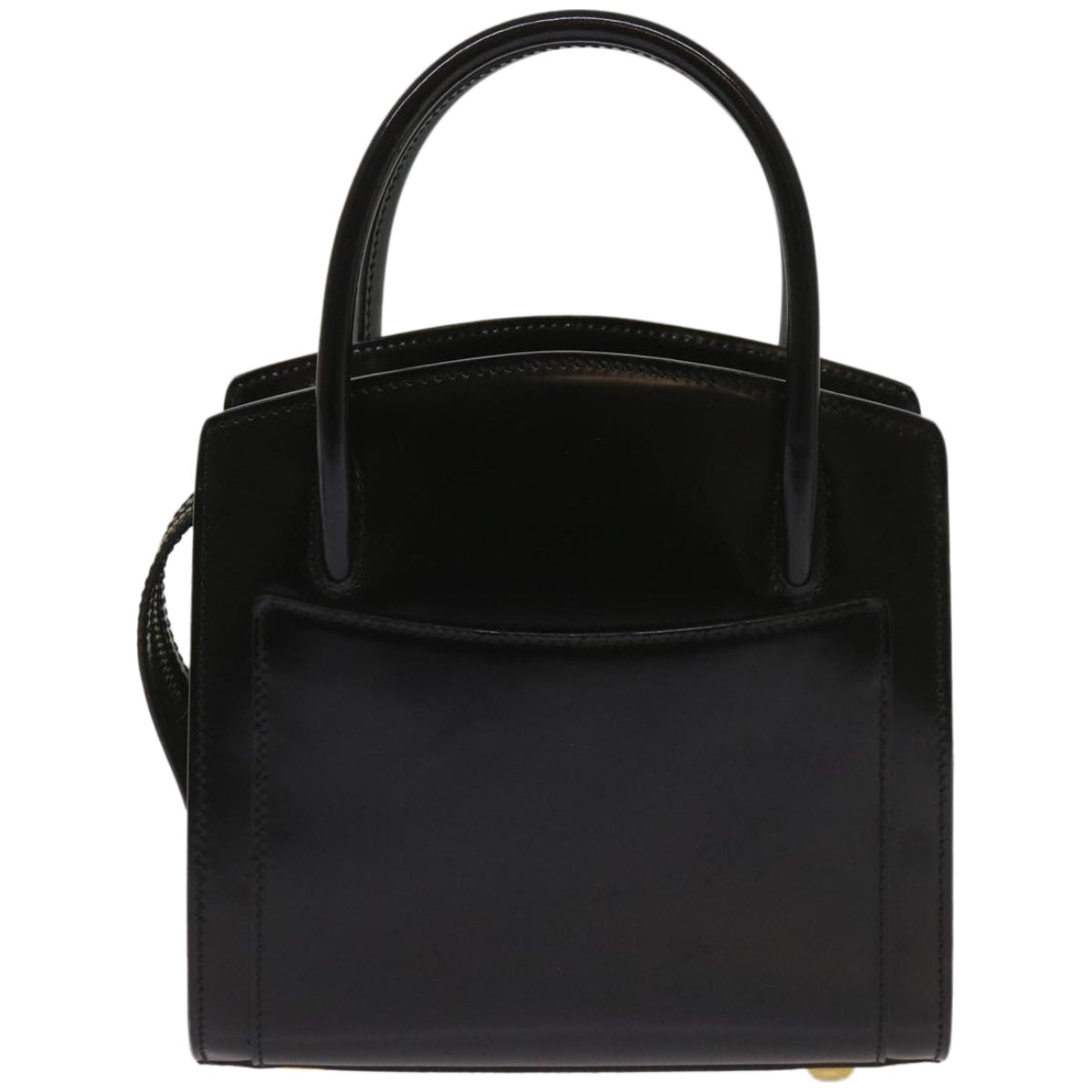 CELINE Hand Bag Leather 2way Black  hk1062
