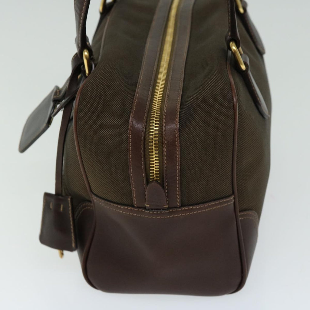 PRADA Mini Boston Bag Boston Bag Canvas Leather Brown  hk1091