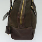 PRADA Mini Boston Bag Boston Bag Canvas Leather Brown  hk1091
