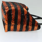 PRADA Sequin Tote Bag Nylon Orange  hk1096