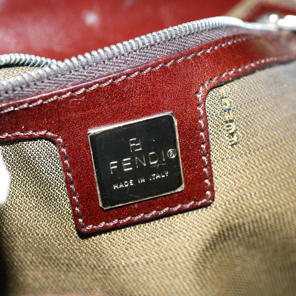 FENDI Zucca Canvas Hand Bag Black Brownhk1112