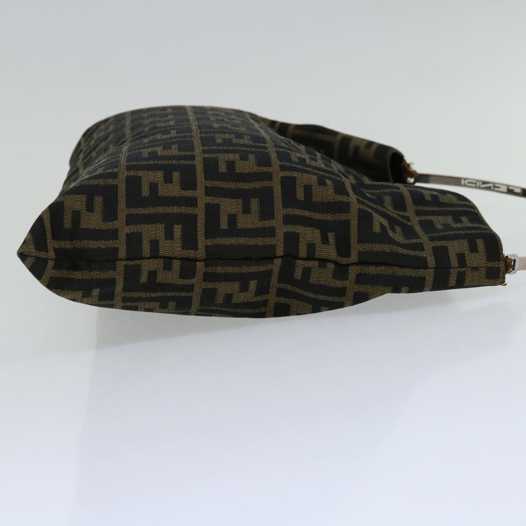 FENDI Zucca Canvas Hand Bag Black Brownhk1112