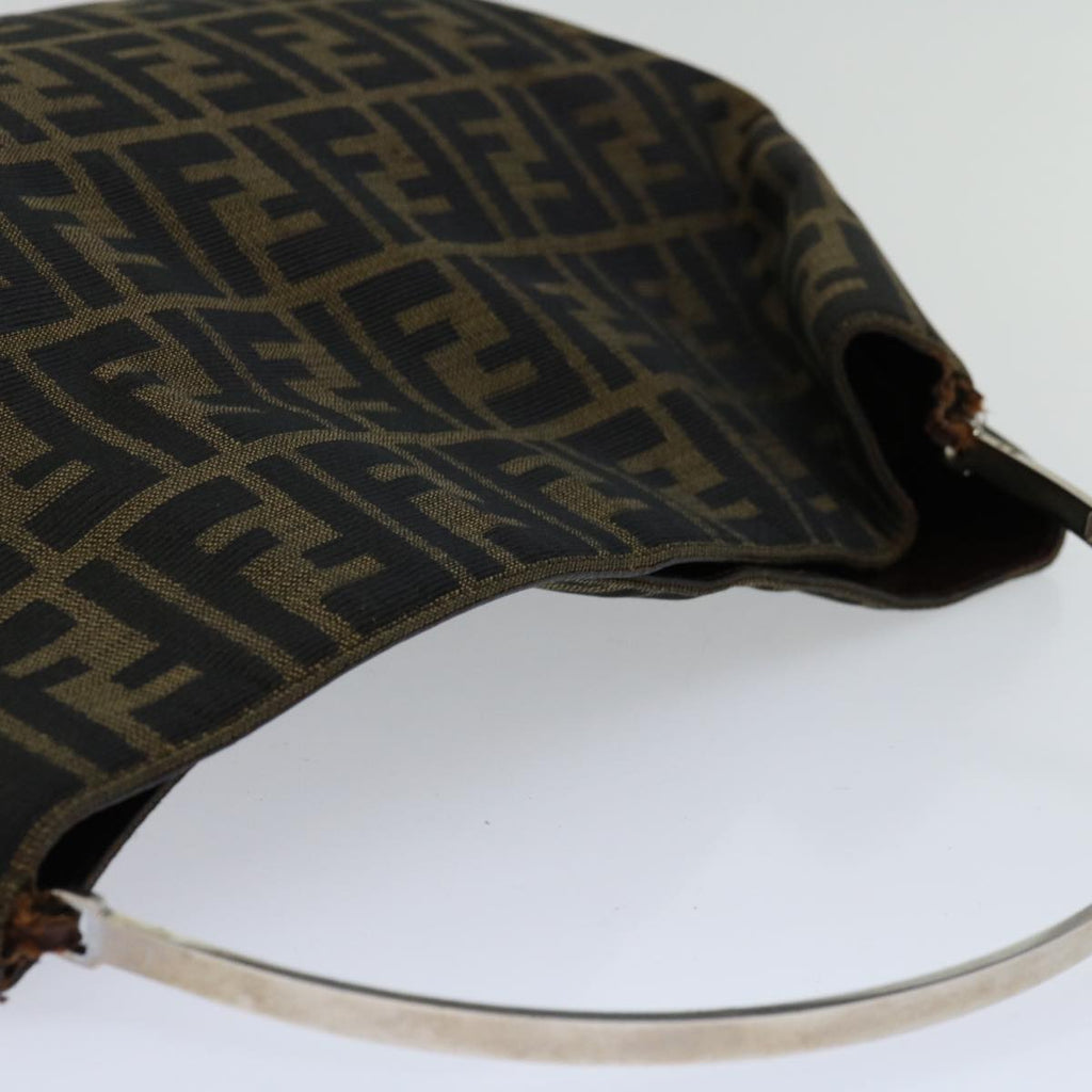 FENDI Zucca Canvas Hand Bag Black Brownhk1112