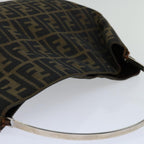 FENDI Zucca Canvas Hand Bag Black Brownhk1112