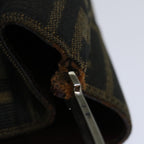 FENDI Zucca Canvas Hand Bag Black Brownhk1112