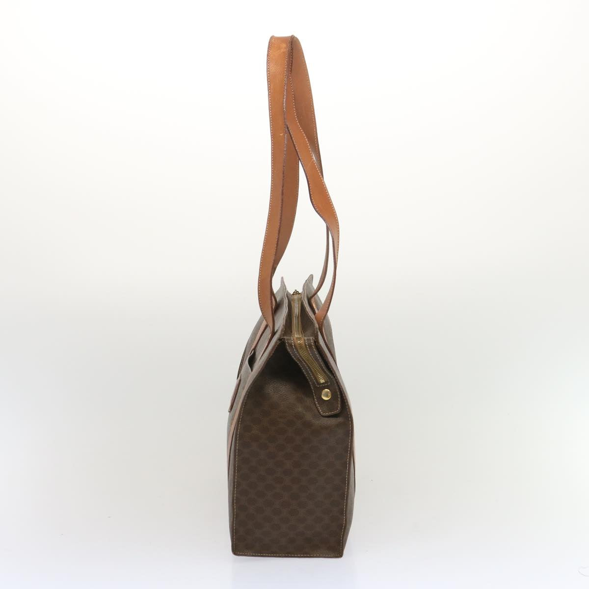 CELINE Macadam Canvas Tote Bag PVC Brown Auth hk1145