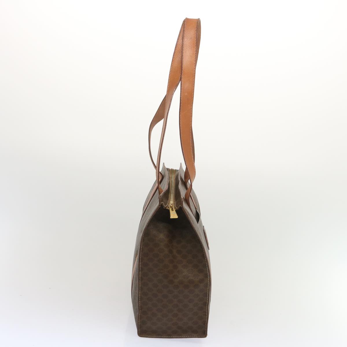 CELINE Macadam Canvas Tote Bag PVC Brown Auth hk1145