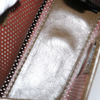 FENDI Mini Peek A Boo Clutch Bag Leather Whitehk1148