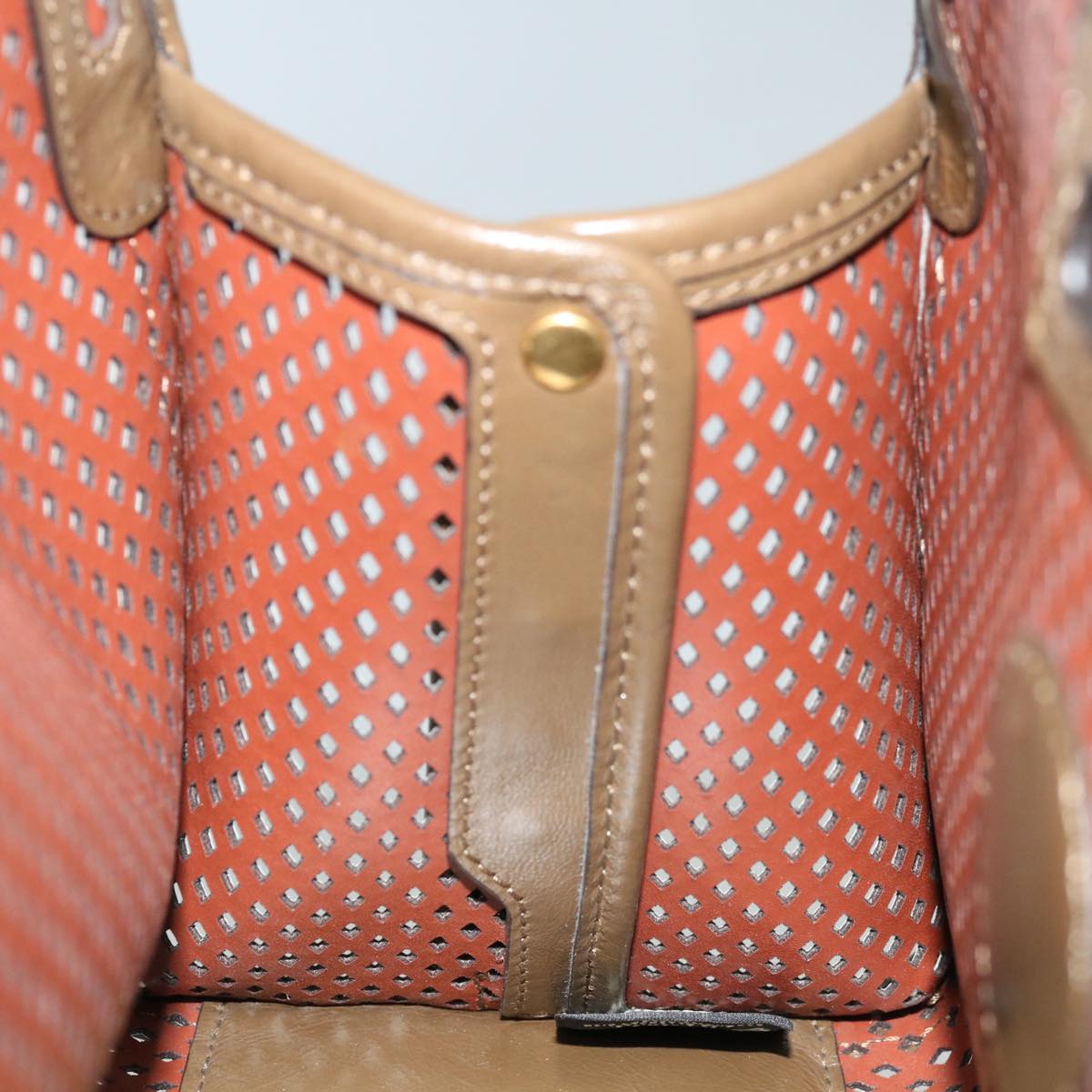 FENDI Mini Peek A Boo Clutch Bag Leather Whitehk1148