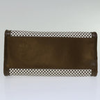FENDI Mini Peek A Boo Clutch Bag Leather Whitehk1148