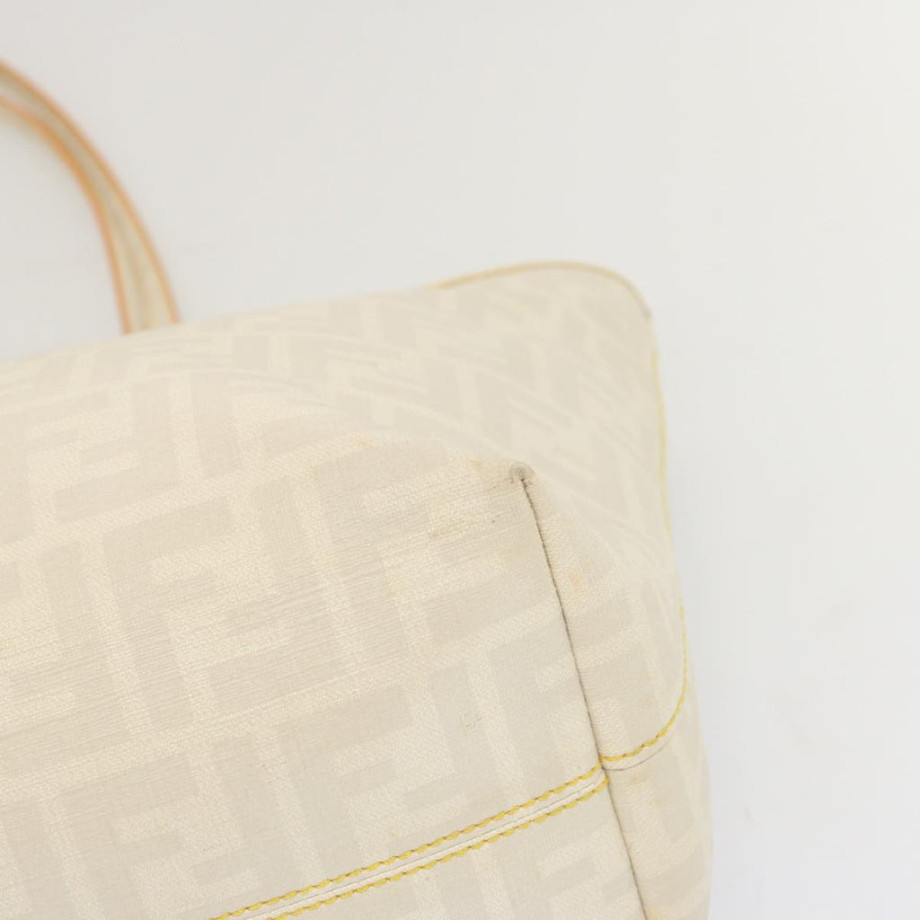FENDI Zucca Canvas Tote Bag Whitehk1159