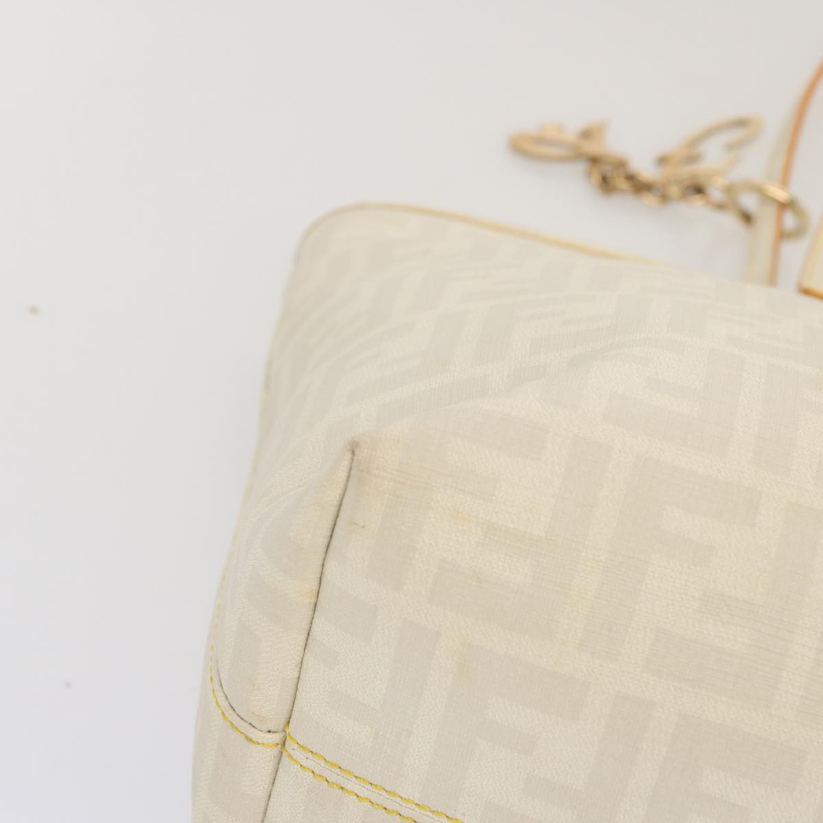 FENDI Zucca Canvas Tote Bag Whitehk1159