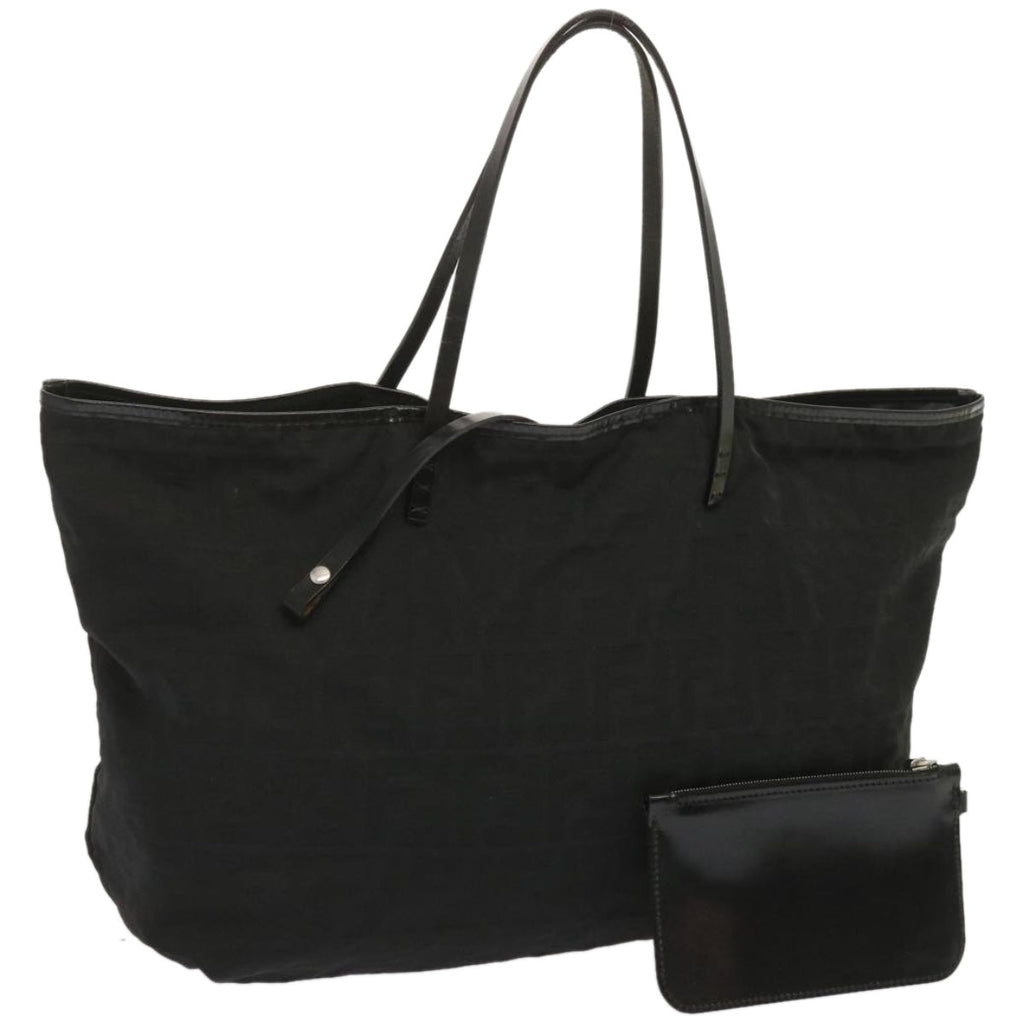 FENDI Zucca Canvas Tote Bag Blackhk1174