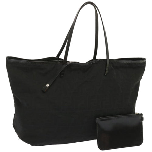 FENDI Zucca Canvas Tote Bag Blackhk1174
