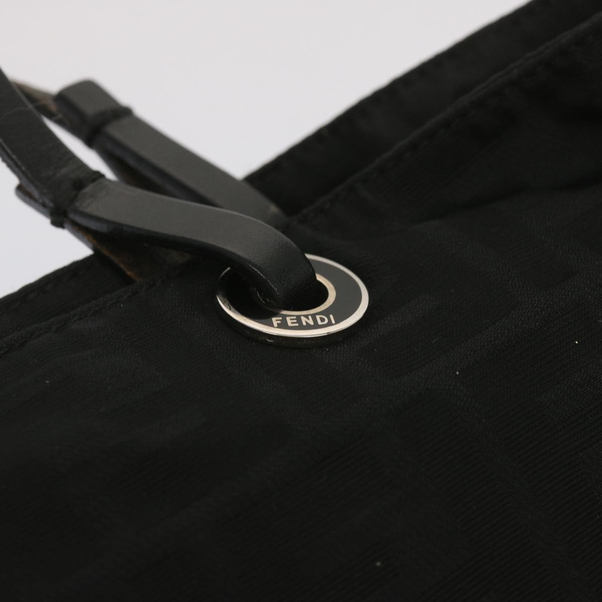 FENDI Zucca Canvas Hand Bag Blackhk1176