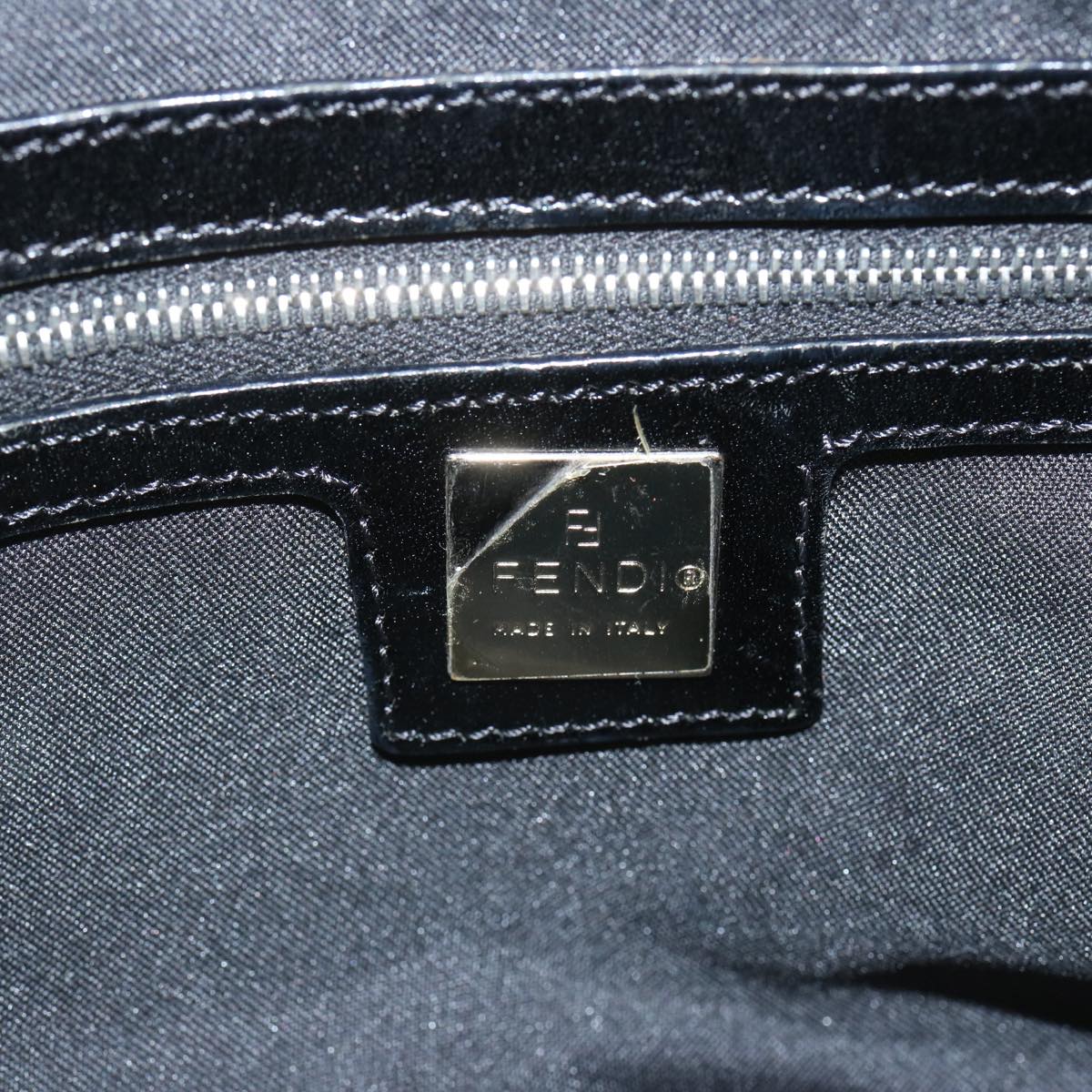 FENDI Zucca Canvas Hand Bag Blackhk1179