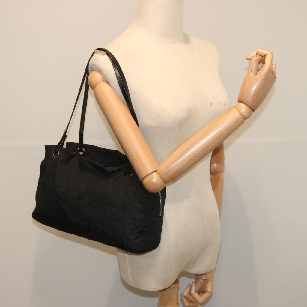 FENDI Zucca Canvas Hand Bag Blackhk1179