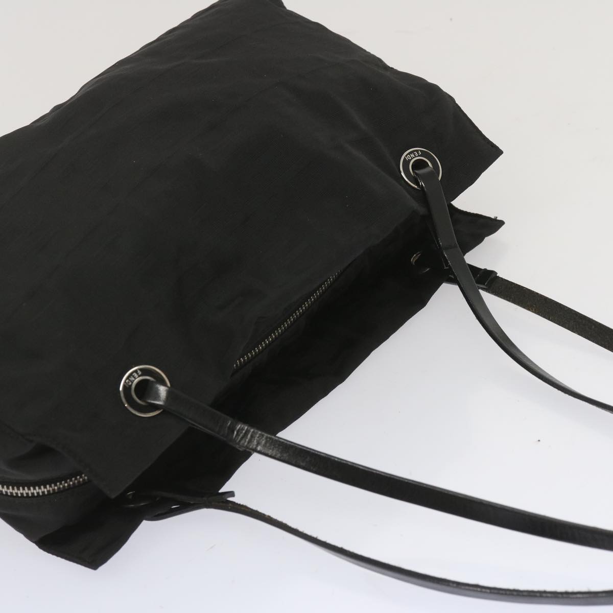 FENDI Zucca Canvas Hand Bag Blackhk1179