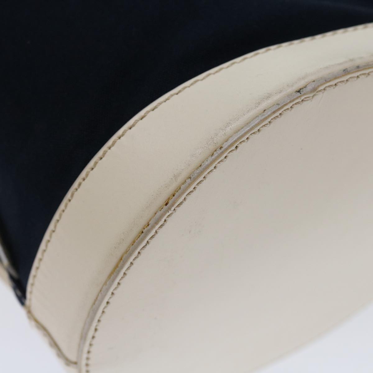 FENDI Hand Bag Canvas Navy Whitehk1190