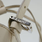 FENDI Hand Bag Canvas Navy Whitehk1190