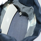 FENDI Hand Bag Canvas Navy Whitehk1190