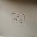 FENDI Hand Bag Canvas Navy Whitehk1190