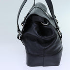CELINE Shoulder Bag Leather Black  hk1202